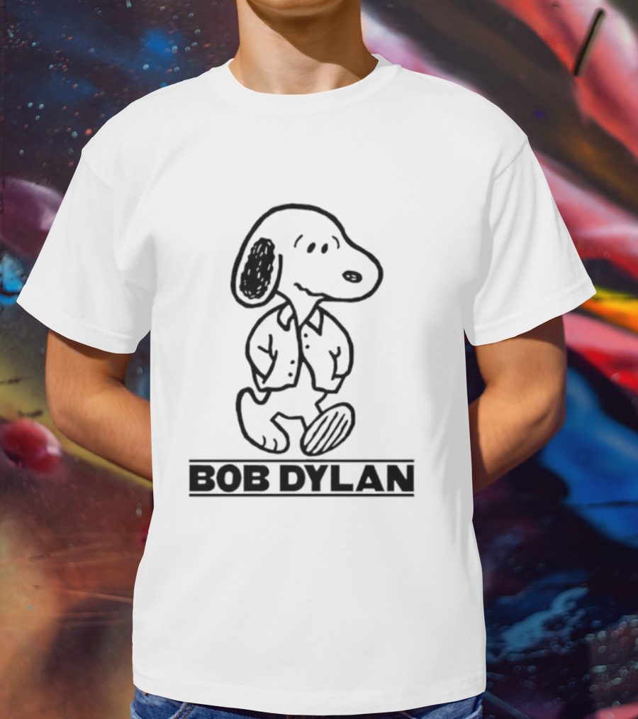 Snoopy Bob Dylan Walking Cool T-Shirt