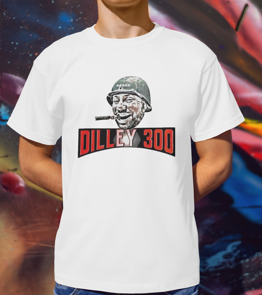 Dilley 300 Military Style Helmet Cigar Laughing Soldier T-Shirt