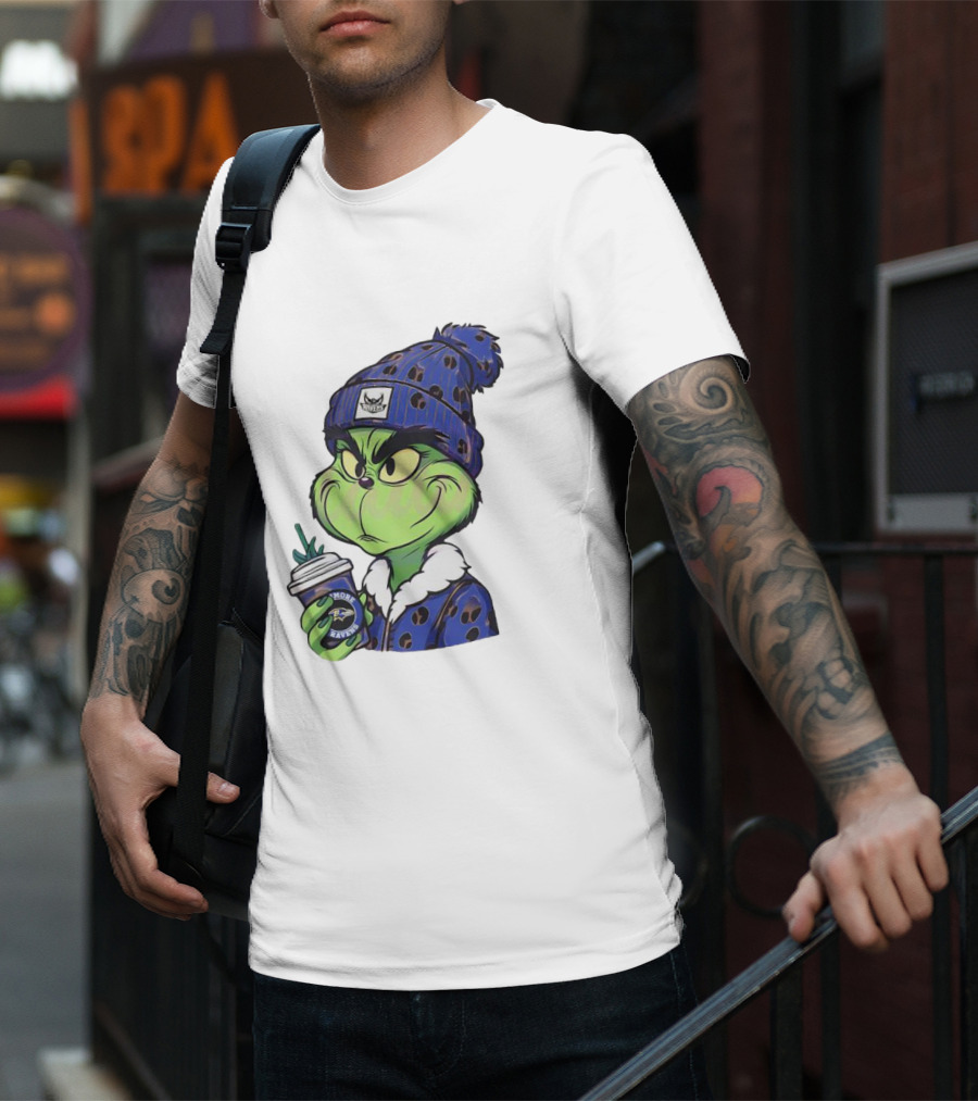 Grinch Boujee Baltimore Ravens Coffee Lover T-Shirt