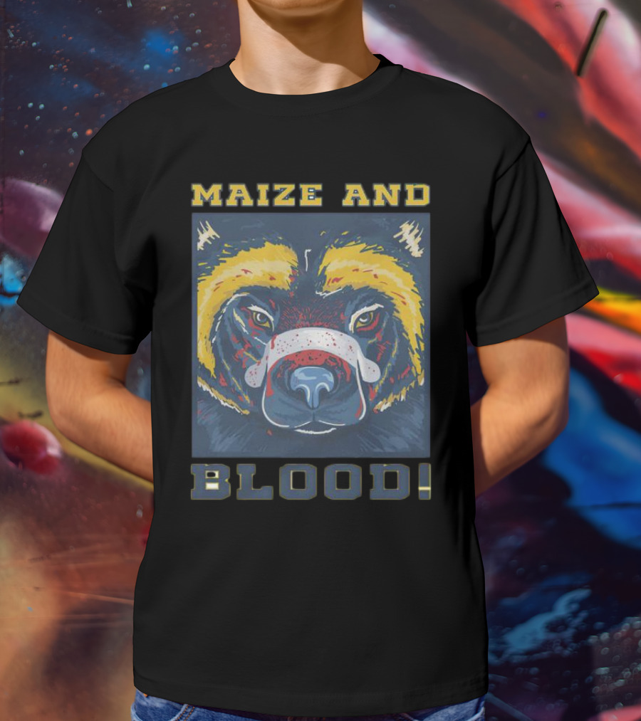 Maize And Blood Michigan Wolverines Bear T-Shirt