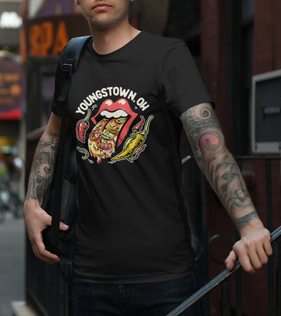 Youngstown OH Spicy Lips With Peppers And Pizza T-Shirt