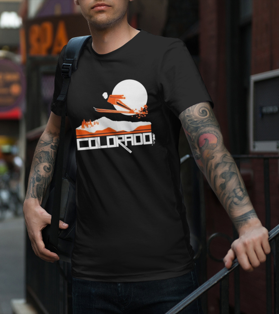 Colorado Skiing Adventure Under Full Moon T-Shirt