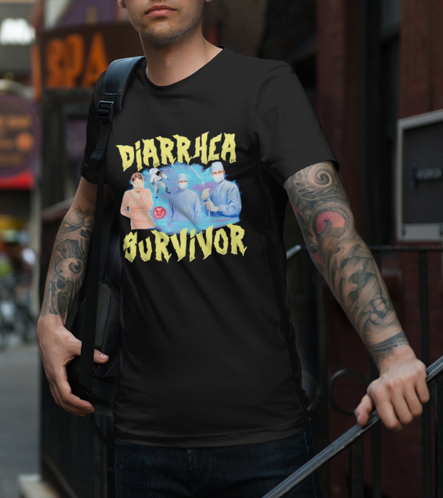 Diarrhea Survivor Funny Medical Humor With Doctors And Patient T-Shirt