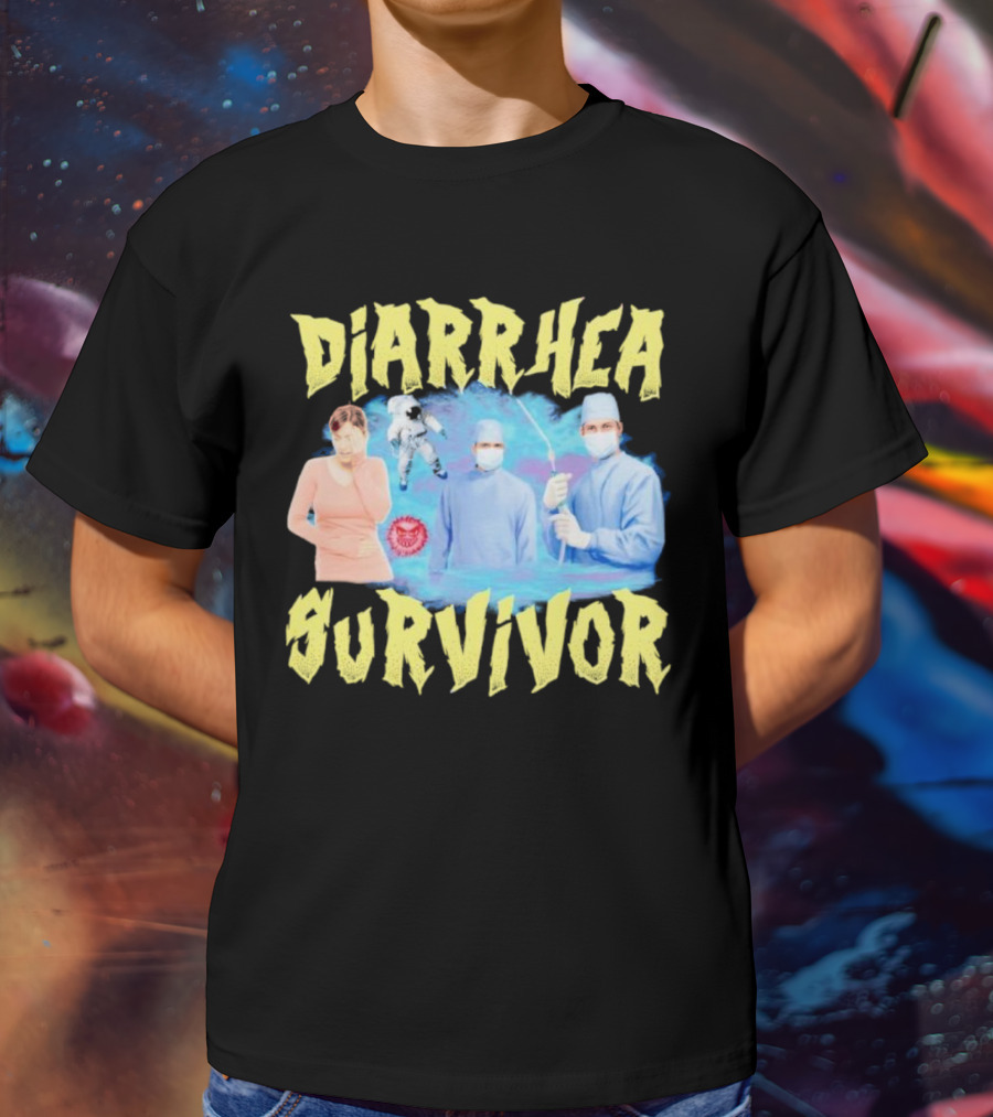 Diarrhea Survivor Funny Medical Humor With Doctors And Patient T-Shirt