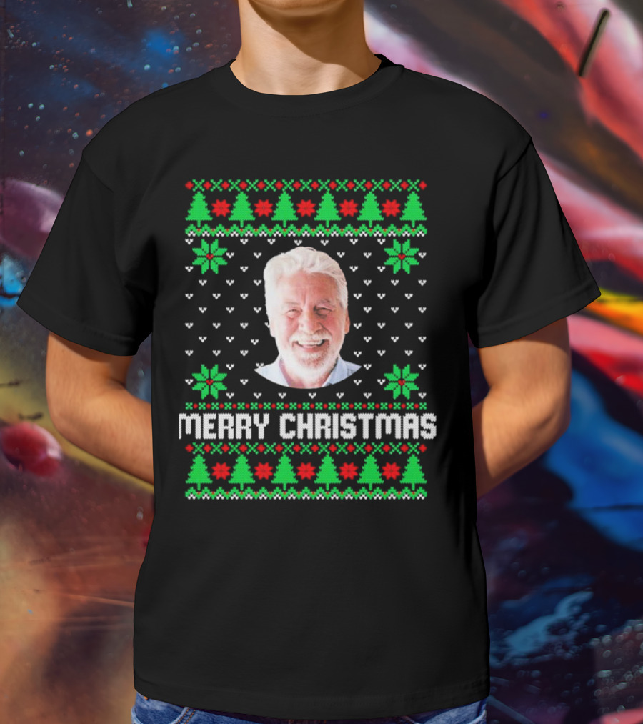 Merry Christmas Personalized Family Photo Face T-Shirt