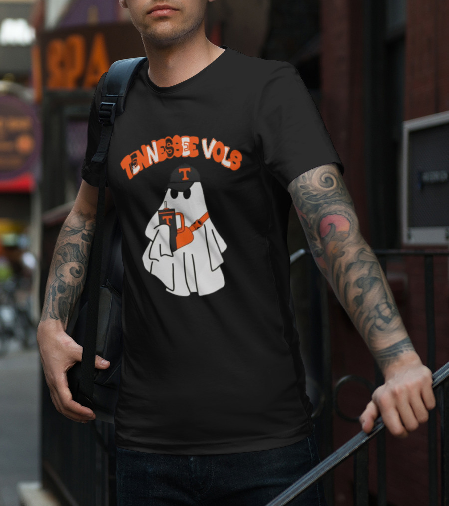TENNESSEE VOLS GHOST WITH HAT AND DRINK T-Shirt