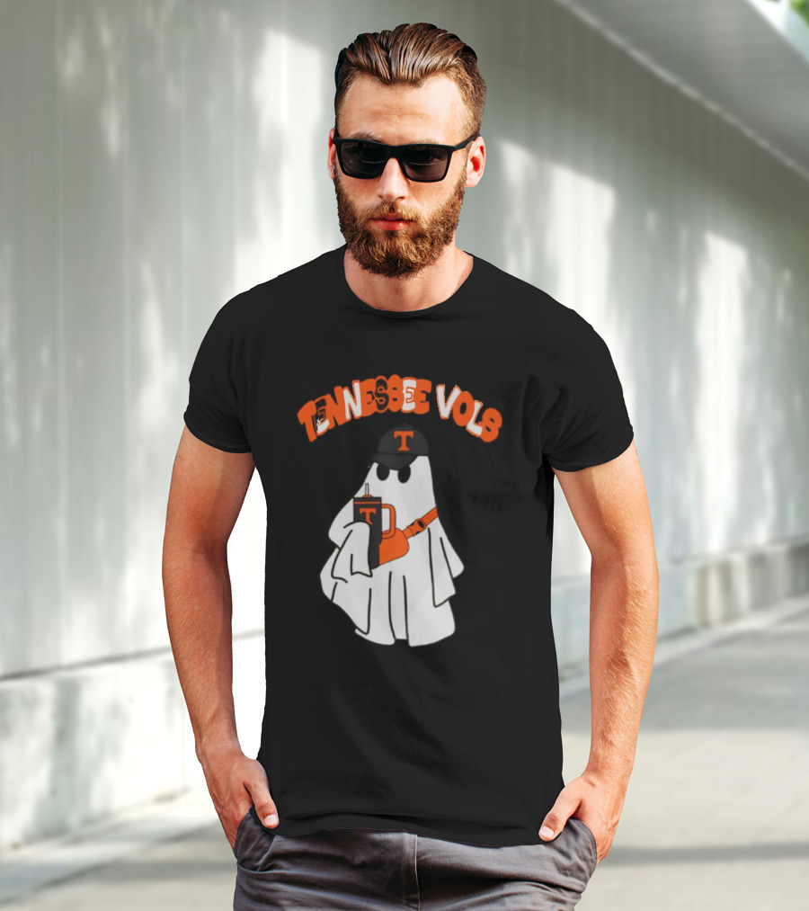 TENNESSEE VOLS GHOST WITH HAT AND DRINK T-Shirt
