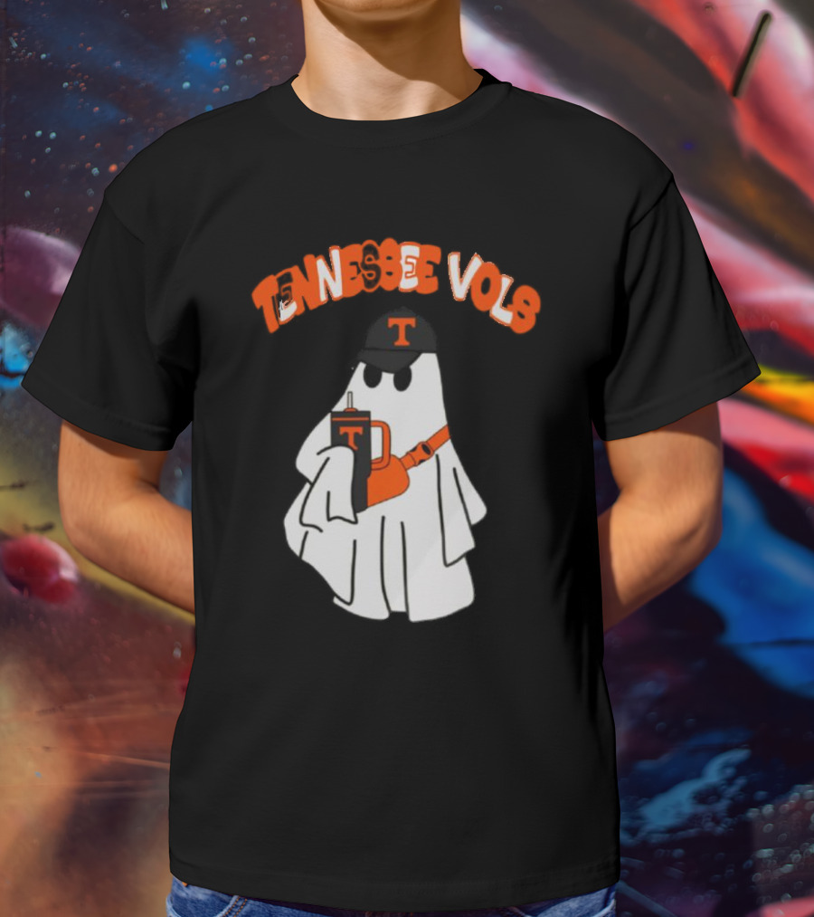 TENNESSEE VOLS GHOST WITH HAT AND DRINK T-Shirt