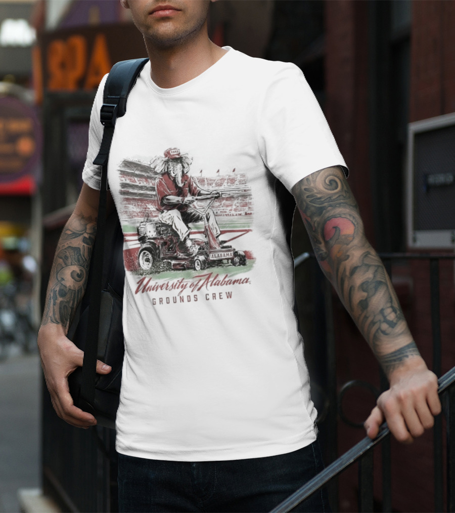 University Of Alabama Grounds Crew Elephant Stadium Mowing T-Shirt