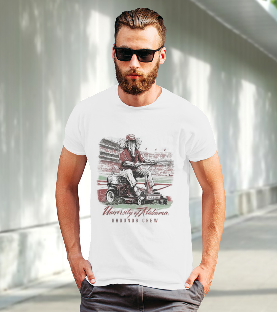 University Of Alabama Grounds Crew Elephant Stadium Mowing T-Shirt