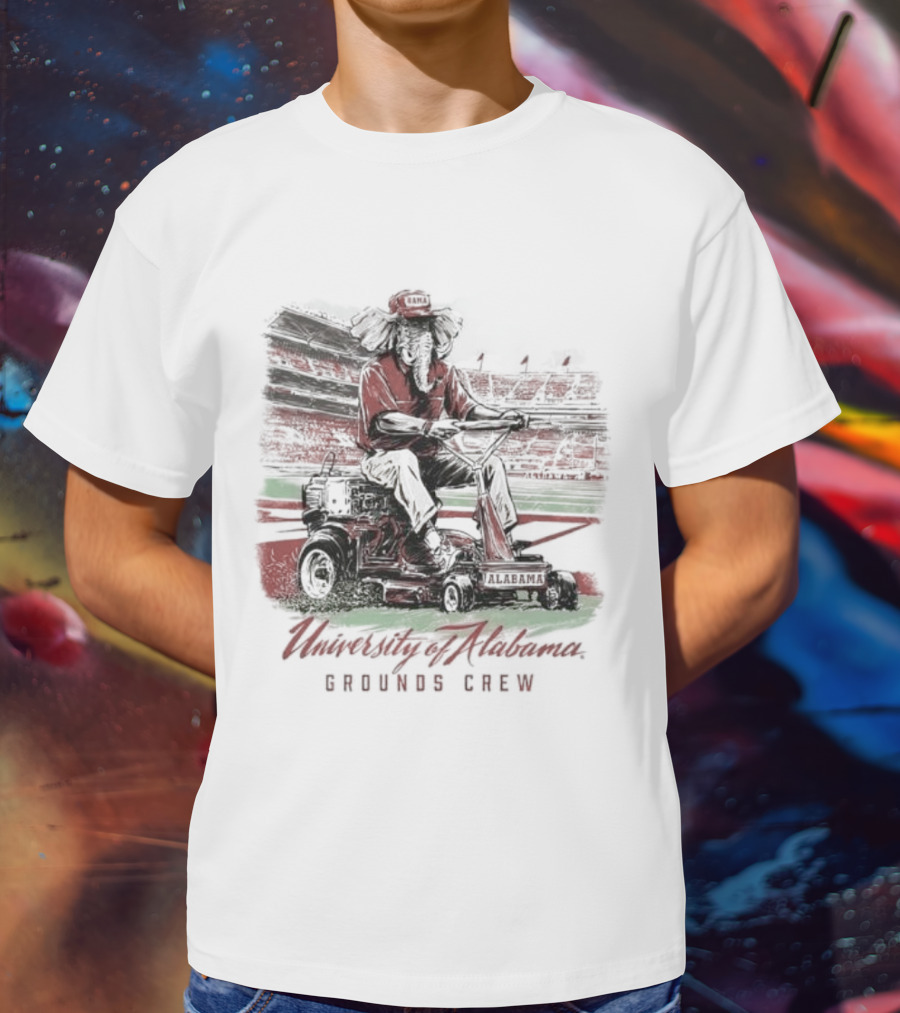 University Of Alabama Grounds Crew Elephant Stadium Mowing T-Shirt