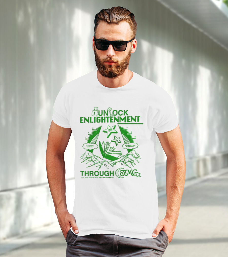 UNLOCK ENLIGHTENMENT THROUGH COSMIC READING LEVEL UP T-Shirt