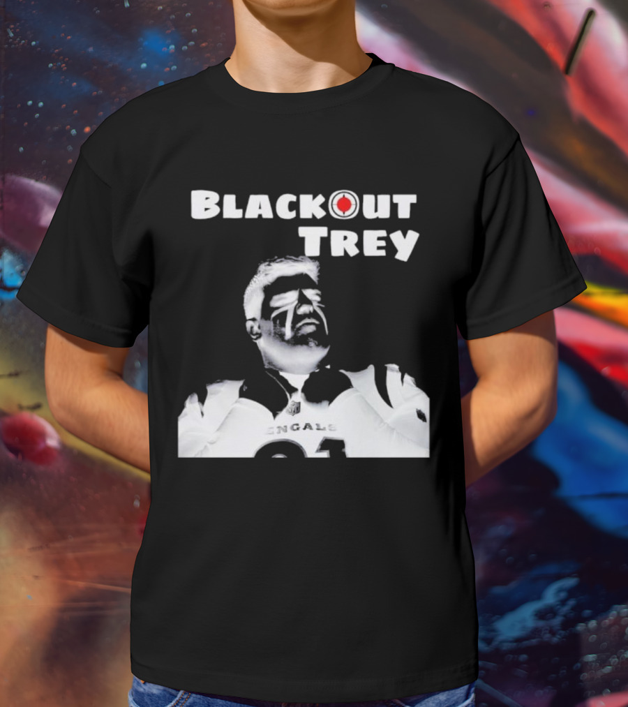 Blackout Trey Cincinnati Bengals 91 T-Shirt