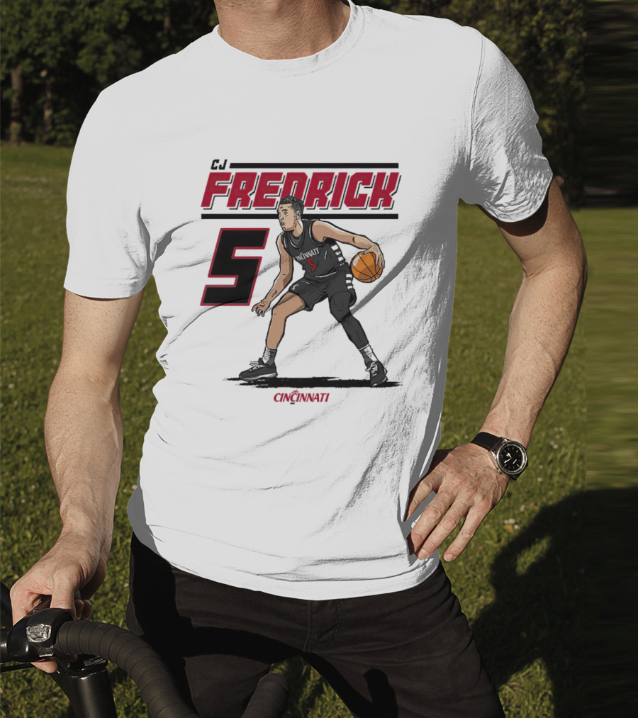 CJ Fredrick Cincinnati Basketball Number 5_ACTION T-Shirt