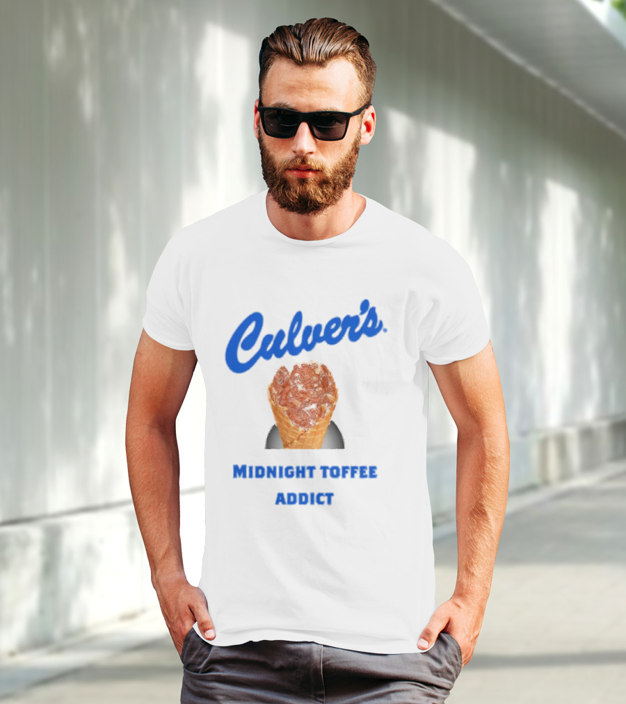 Culver’s Midnight Toffee Addict Ice Cream Cone Fan Favorite T-Shirt