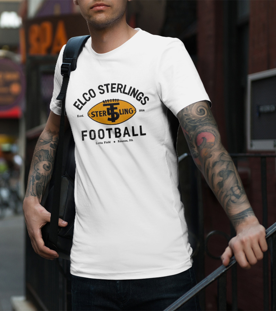 Elco Sterlings Football Latta Field Roscoe PA Est 1914 T-Shirt