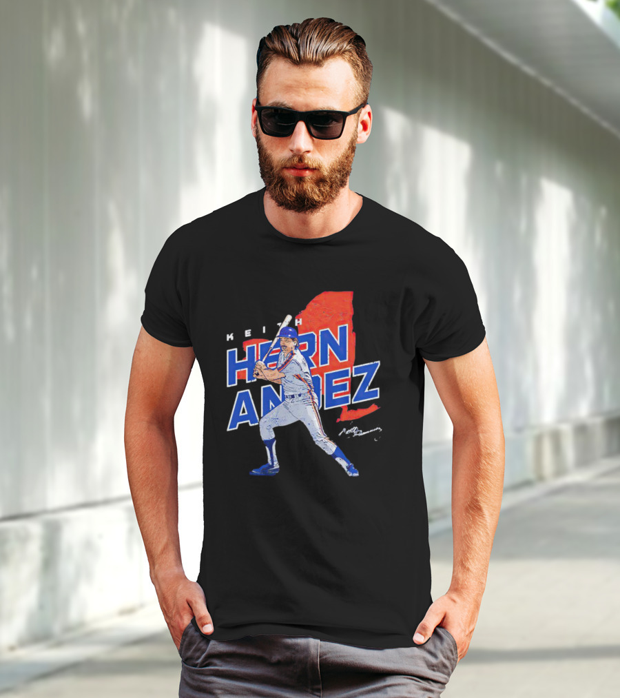 Keith Hernandez New York Player Signature Map T-Shirt