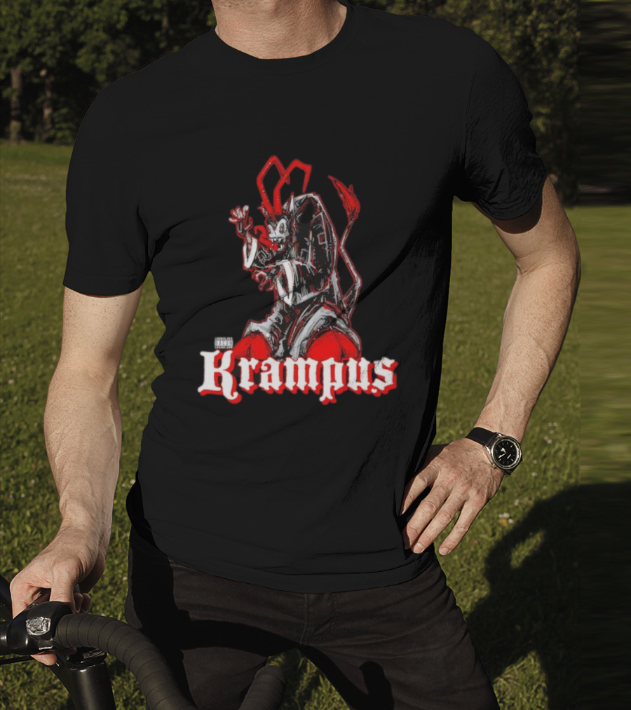Krampus IV Explicit Content Warning Parental Advisory T-Shirt