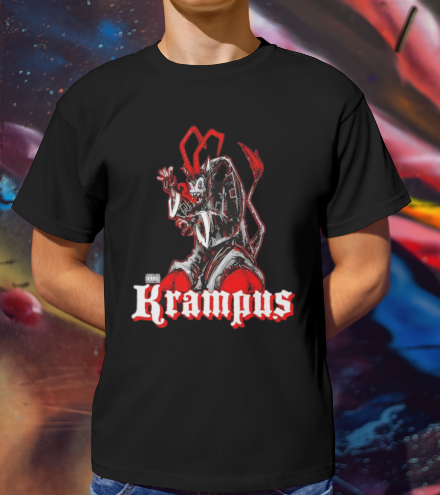 Krampus IV Explicit Content Warning Parental Advisory T-Shirt