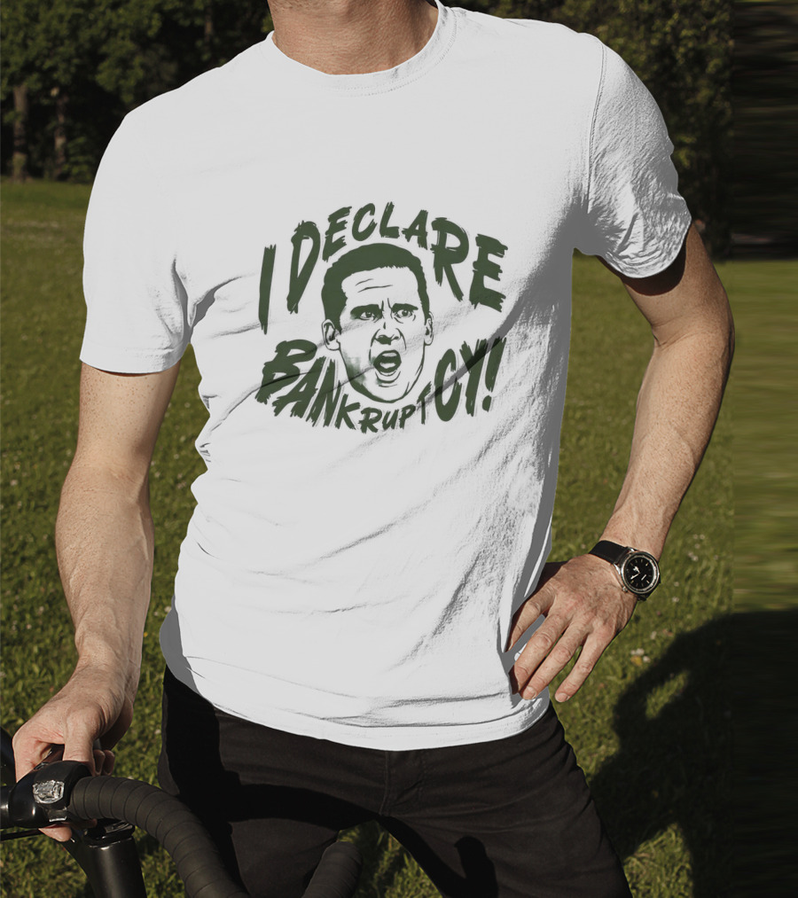 Michael Scott The Office I Declare Bankruptcy Face T-Shirt