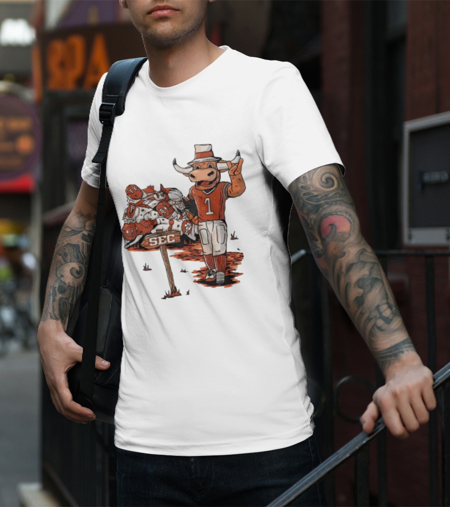 Texas Longhorns Mascot Celebrating SEC Victory T-Shirt