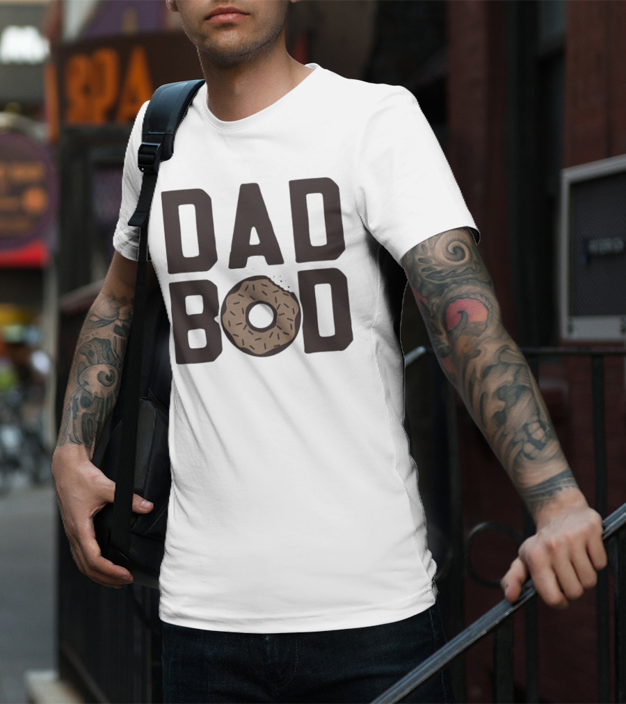 Dad Bod Donut Sprinkles Fun Playful T-Shirt