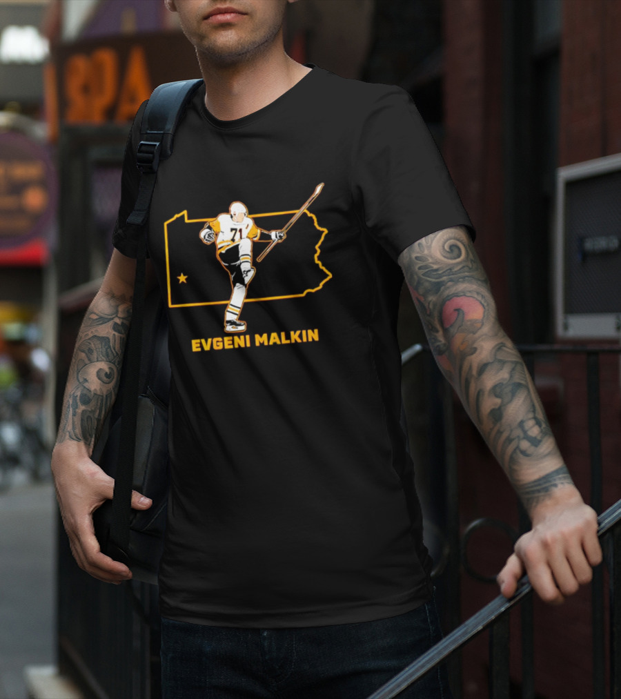 Evgeni Malkin 71 Pennsylvania State Hockey Star T-Shirt
