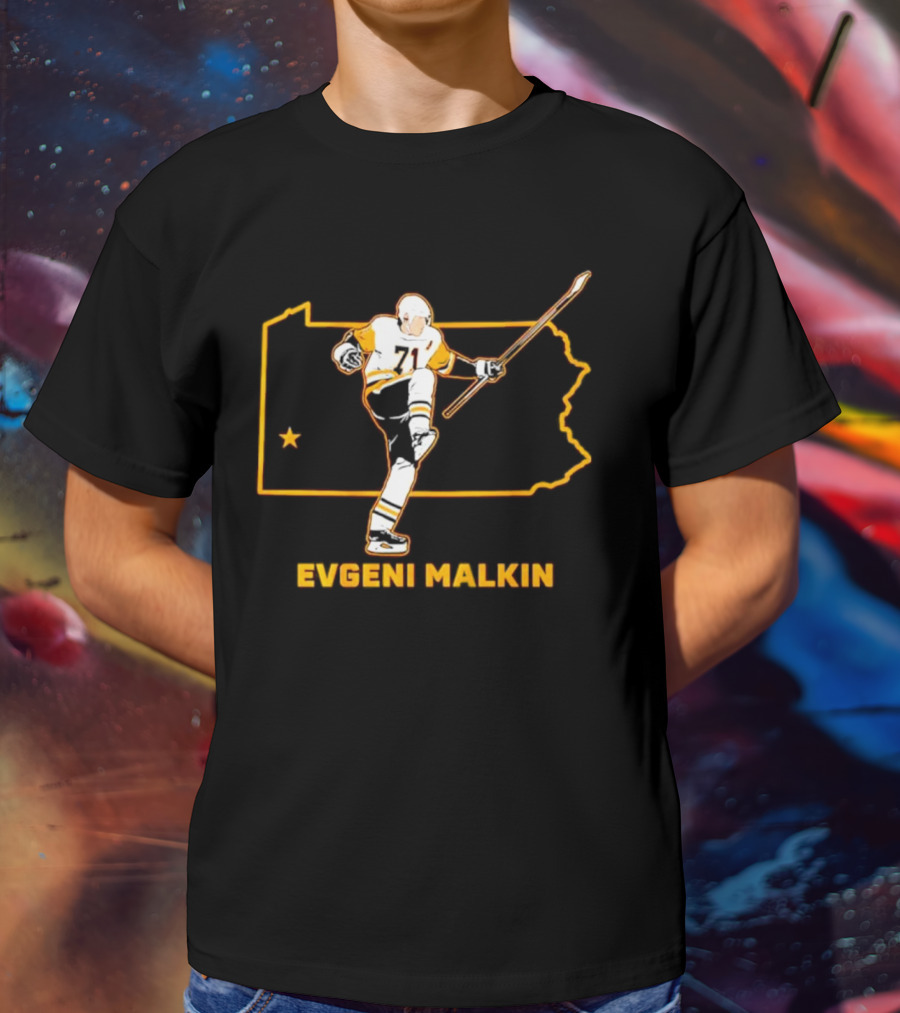 Evgeni Malkin 71 Pennsylvania State Hockey Star T-Shirt