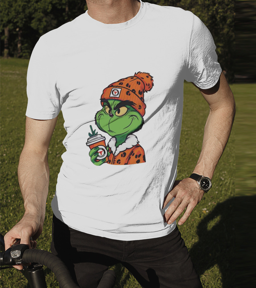 Grinch Boujee Texas Longhorns Cozy Coffee Lover T-Shirt