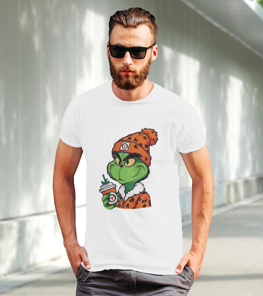 Grinch Boujee Texas Longhorns Cozy Coffee Lover T-Shirt