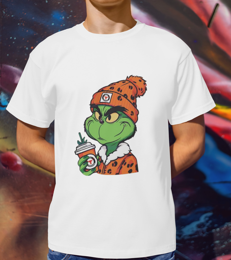 Grinch Boujee Texas Longhorns Cozy Coffee Lover T-Shirt