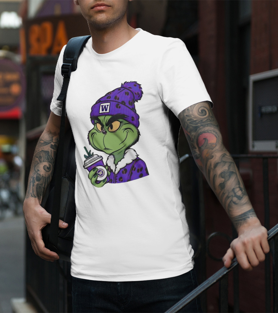 Grinch Boujee W Washington Huskies Coffee T-Shirt