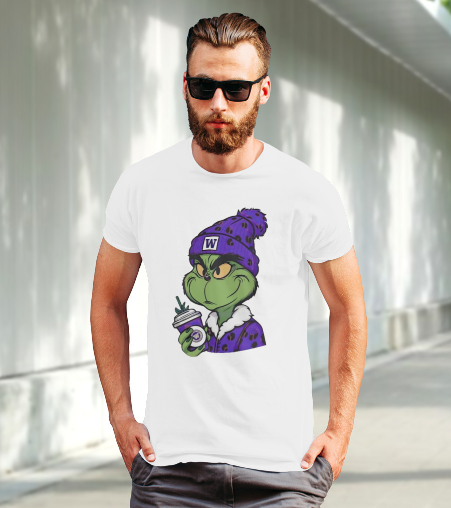 Grinch Boujee W Washington Huskies Coffee T-Shirt
