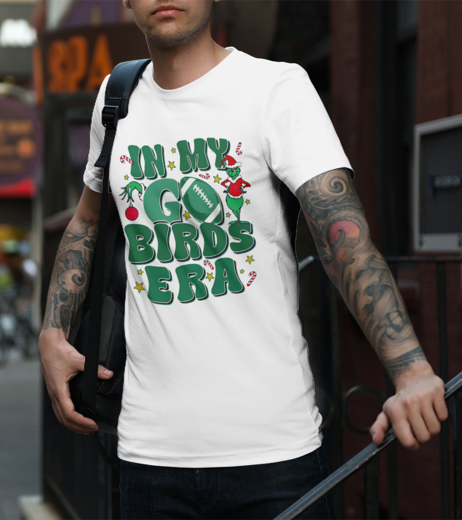 Grinch Go Birds Era Philadelphia Eagles Christmas T-Shirt