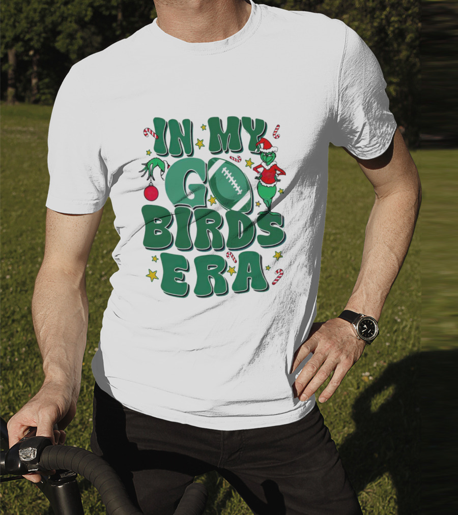 Grinch Go Birds Era Philadelphia Eagles Christmas T-Shirt