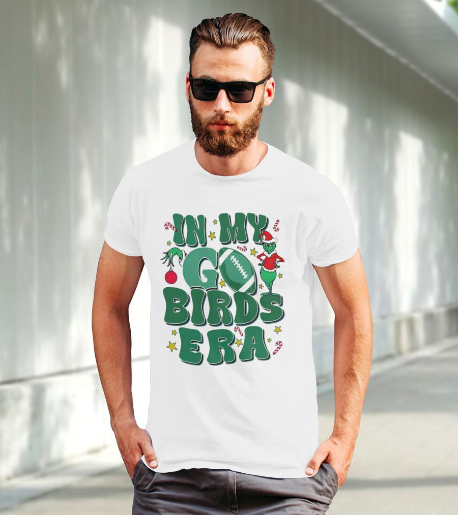 Grinch Go Birds Era Philadelphia Eagles Christmas T-Shirt