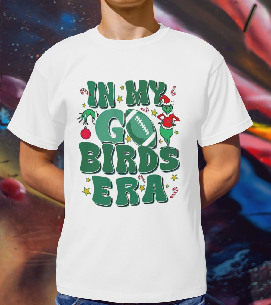 Grinch Go Birds Era Philadelphia Eagles Christmas T-Shirt