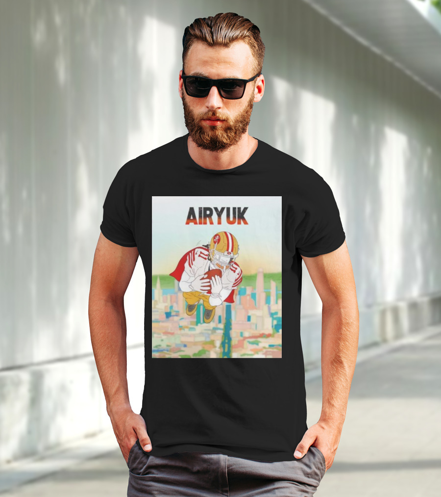 Rita Oak Airyuk San Francisco Football Player Skyline Catching Ball T-Shirt