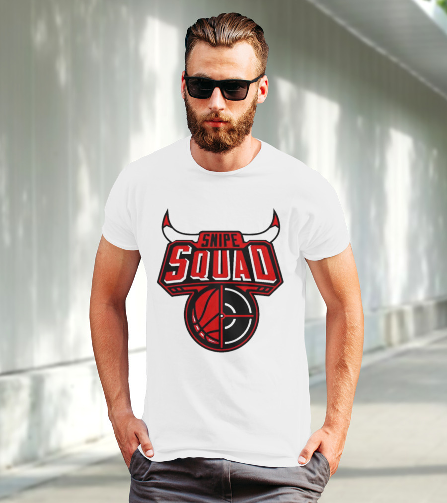 Snipe Squad Bulls Inspired Basketball Target T-Shirt