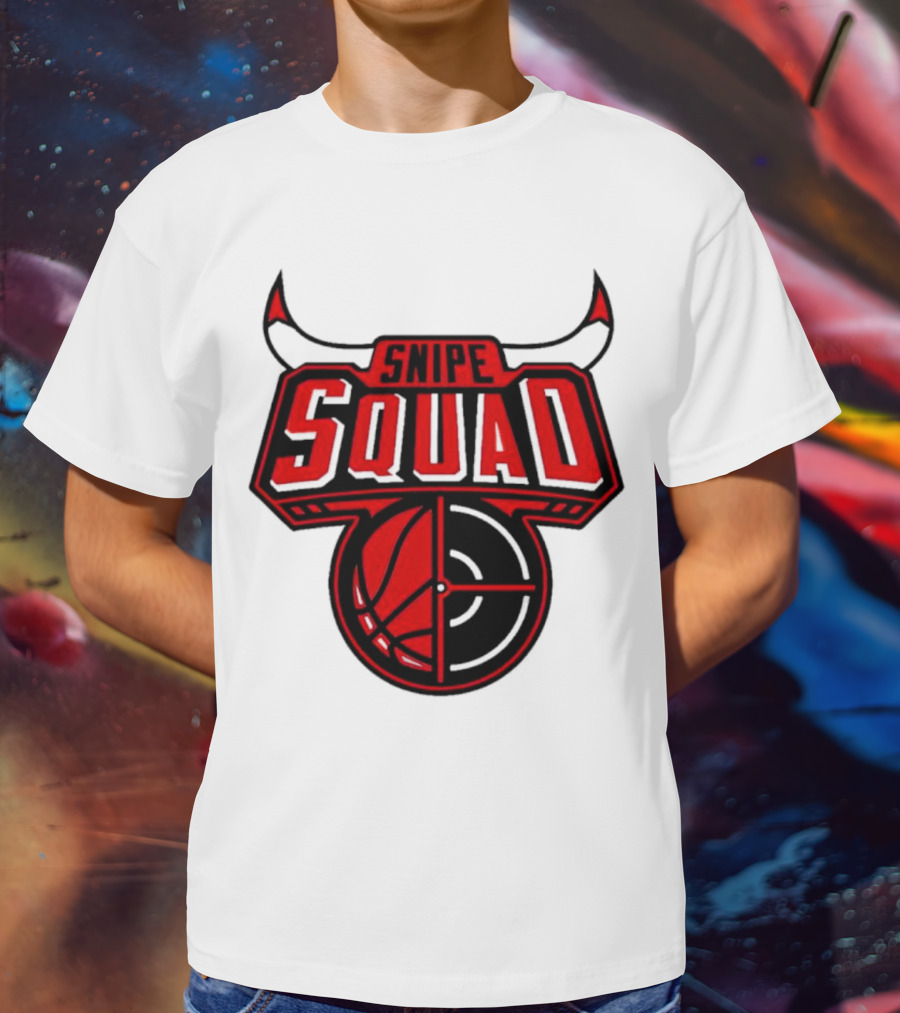 Snipe Squad Bulls Inspired Basketball Target T-Shirt