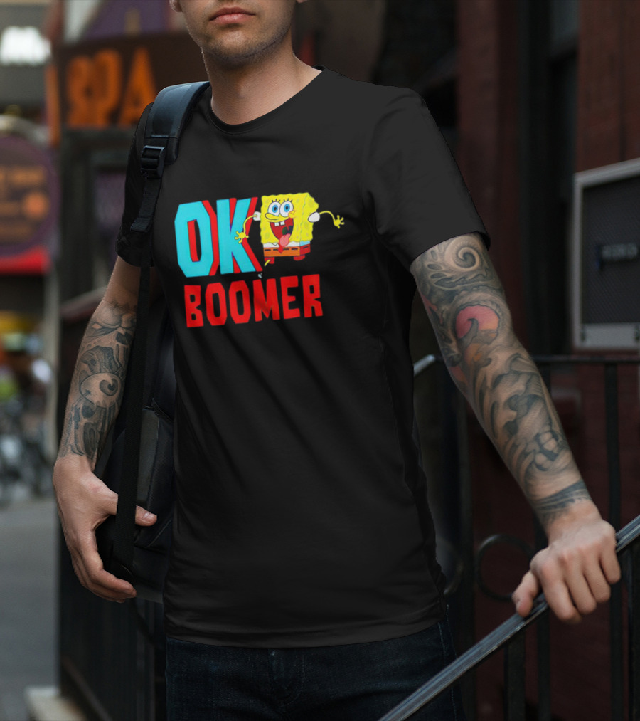 Spongebob Squarepants OK Boomer Meme Fun T-Shirt