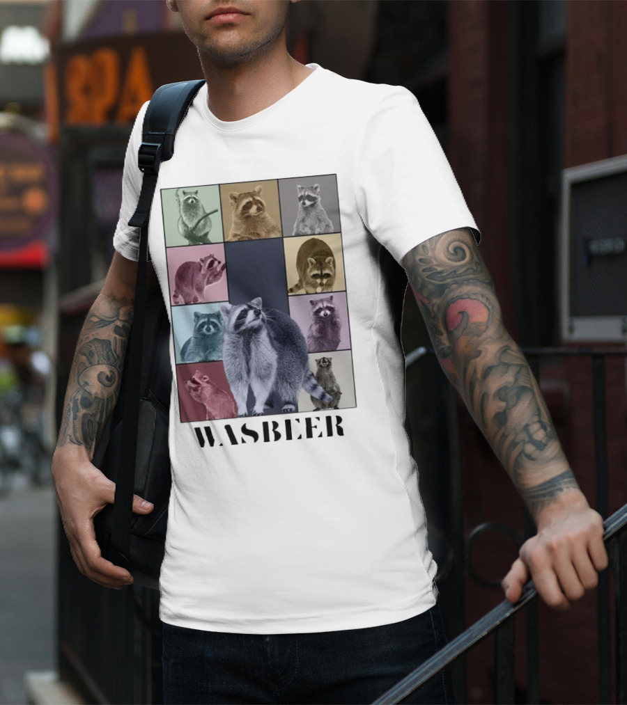 Wasbeer Raccoon Collage The Eras Tour T-Shirt
