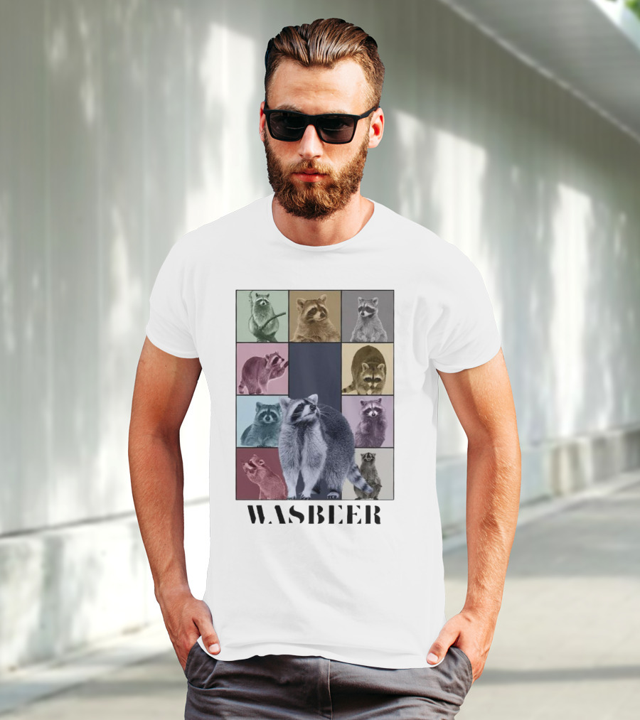 Wasbeer Raccoon Collage The Eras Tour T-Shirt