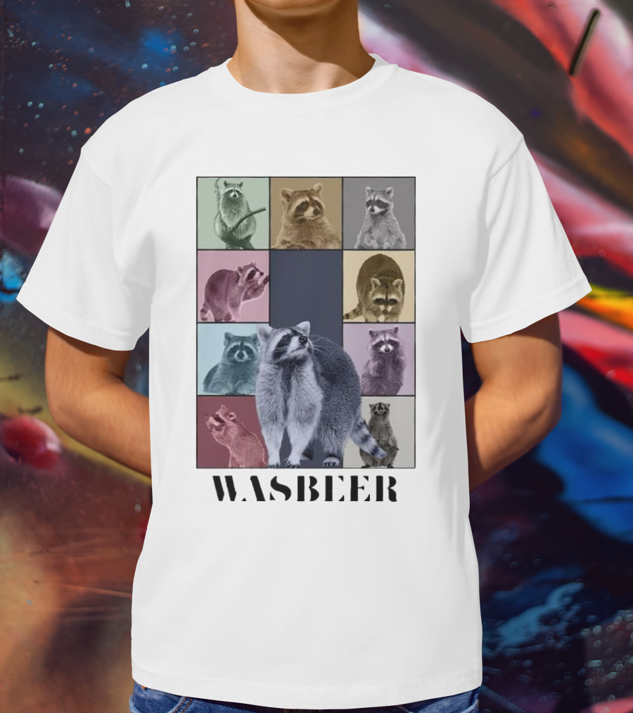 Wasbeer Raccoon Collage The Eras Tour T-Shirt