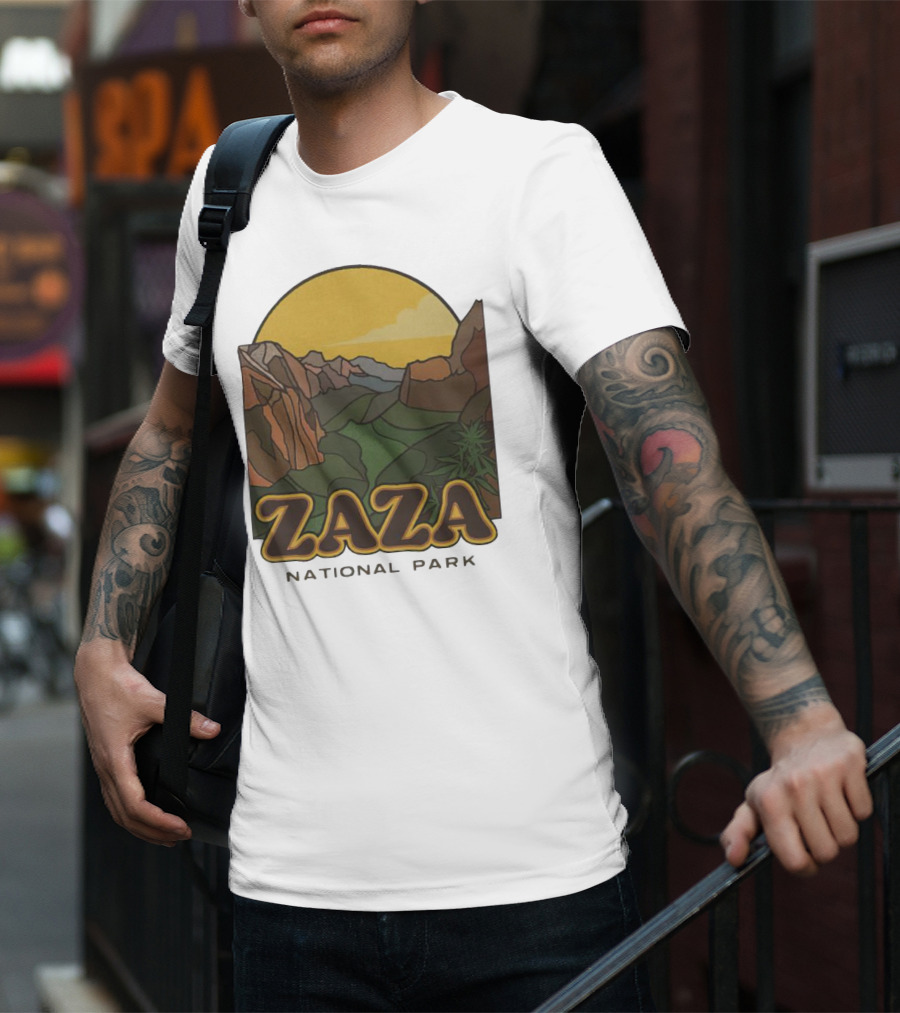 Zaza National Park Retro Landscape Scene T-Shirt
