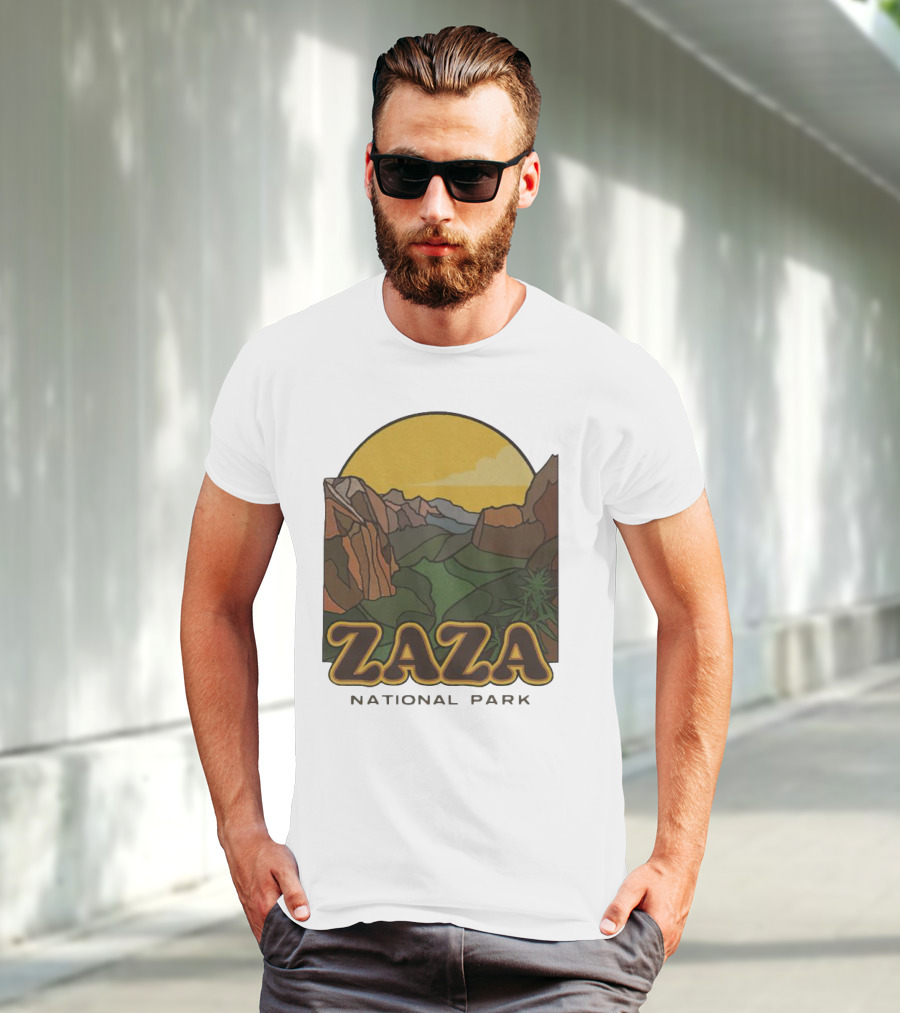 Zaza National Park Retro Landscape Scene T-Shirt