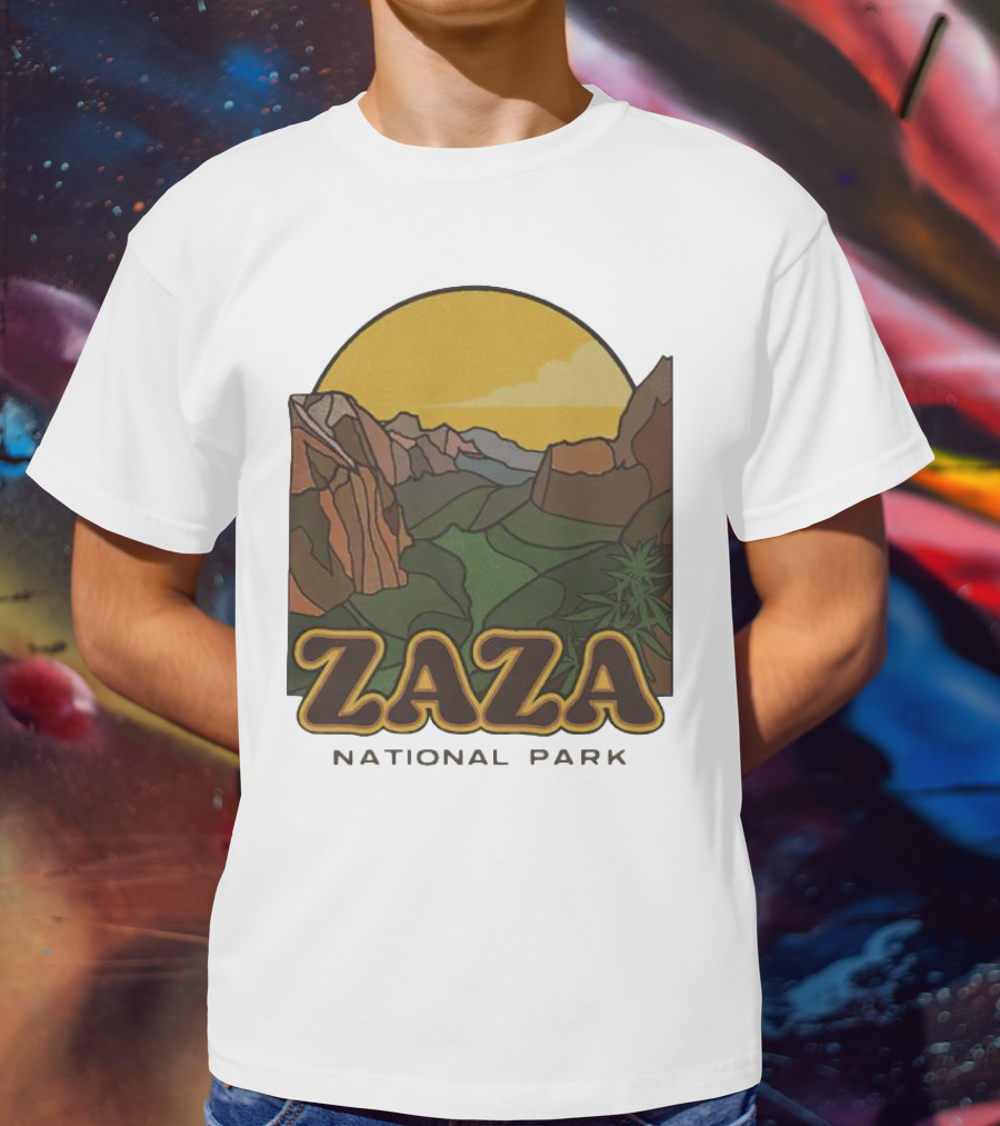 Zaza National Park Retro Landscape Scene T-Shirt