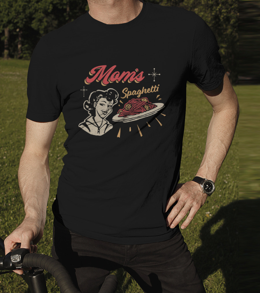 Mom’s Spaghetti Retro Diner Style Vintage T-Shirt