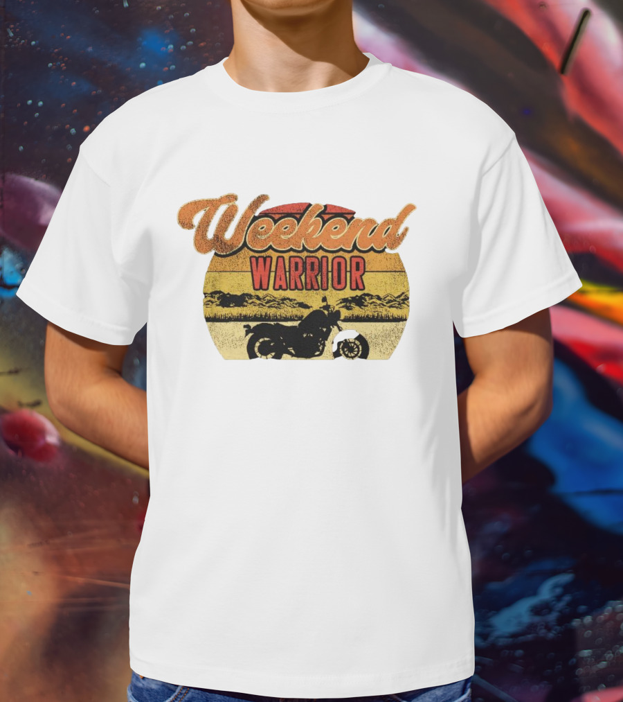 Weekend Warrior Motorbike Vintage Adventure T-Shirt