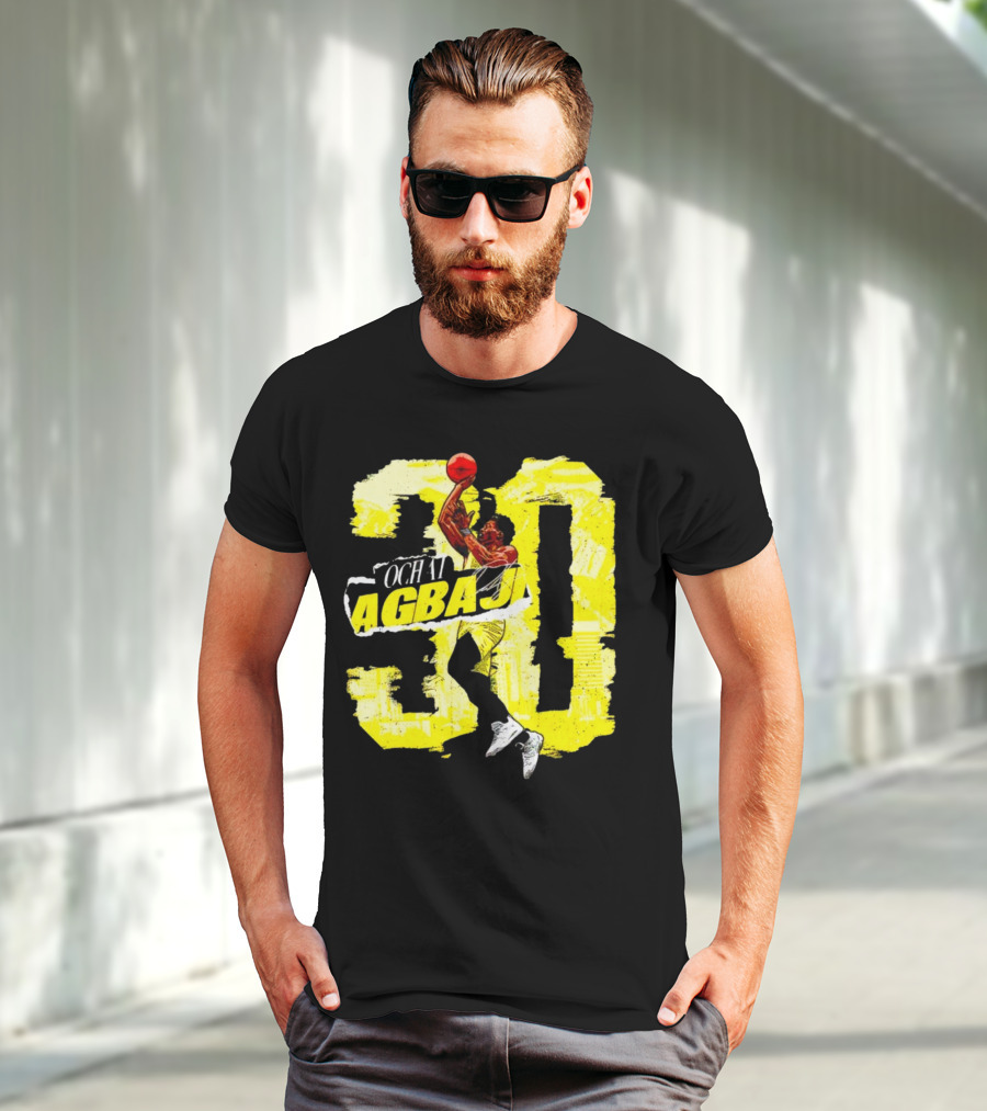 Ochai Agbaji 30 Utah Rough Basketball Dunk WHT Football T-Shirt